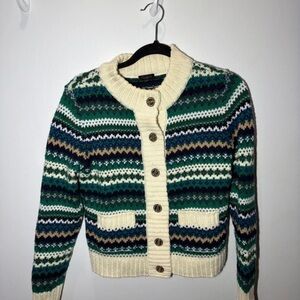 Talbots Multicolor Patterned Cardigan